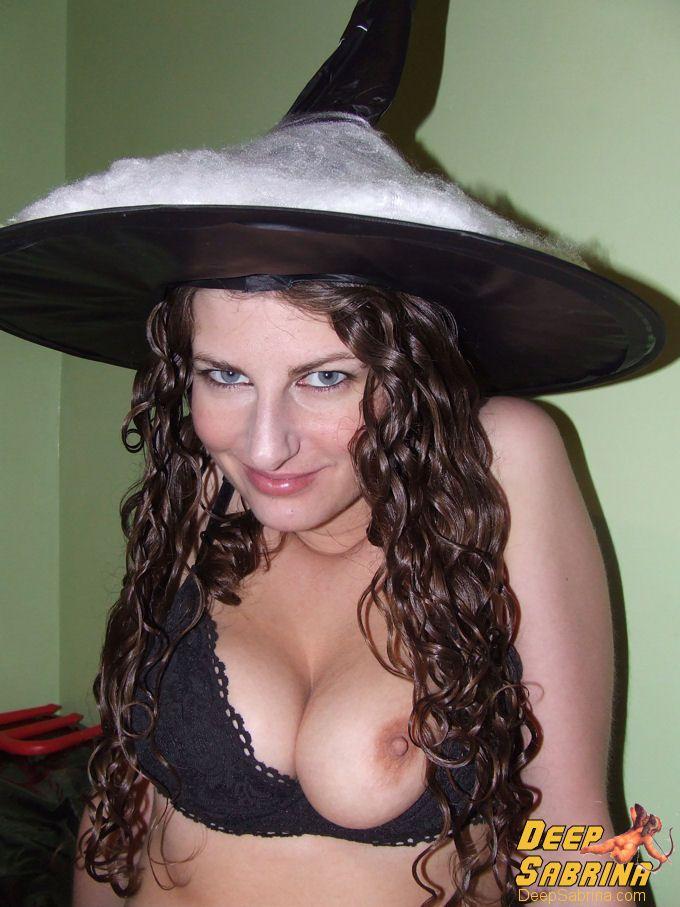 Pictures of teen nympho Sabrina Deep dressed as a slutty witch #59886681