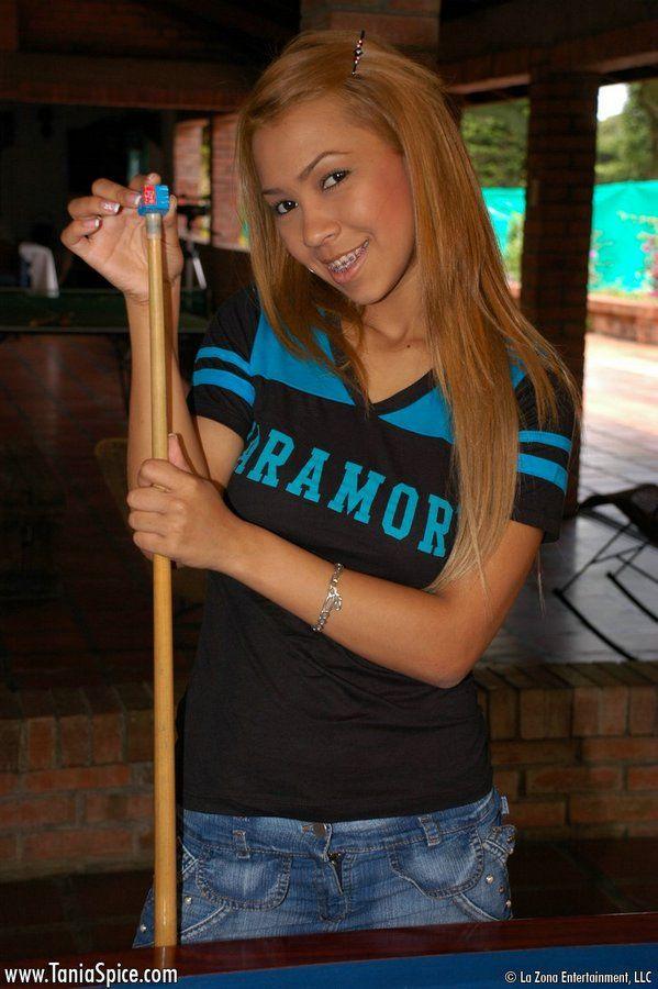 Pictures of teen Tania Spice stripping on a pool table #60051761