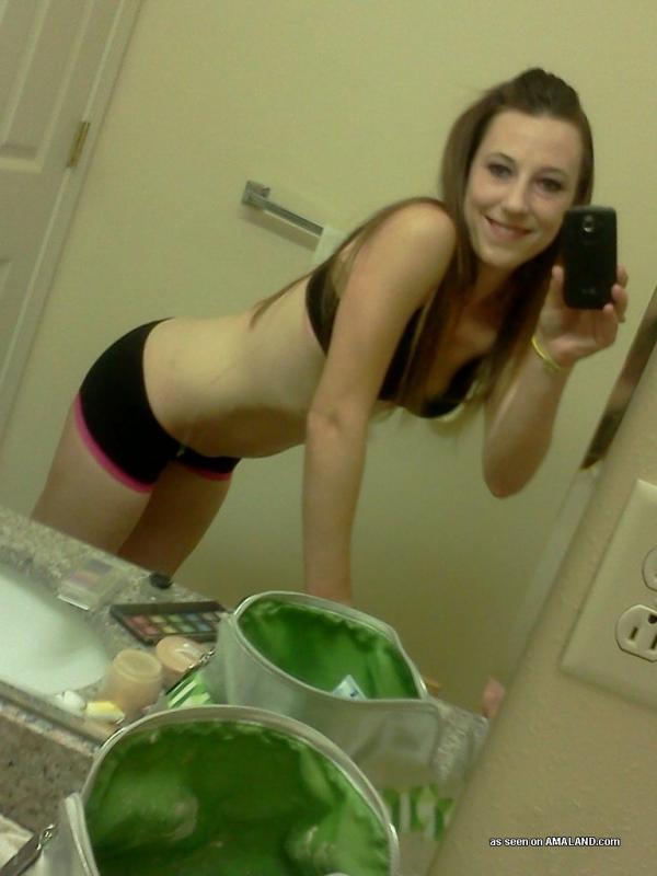 Compilation of a non-nude amateur GF taking selfies at home #60656826