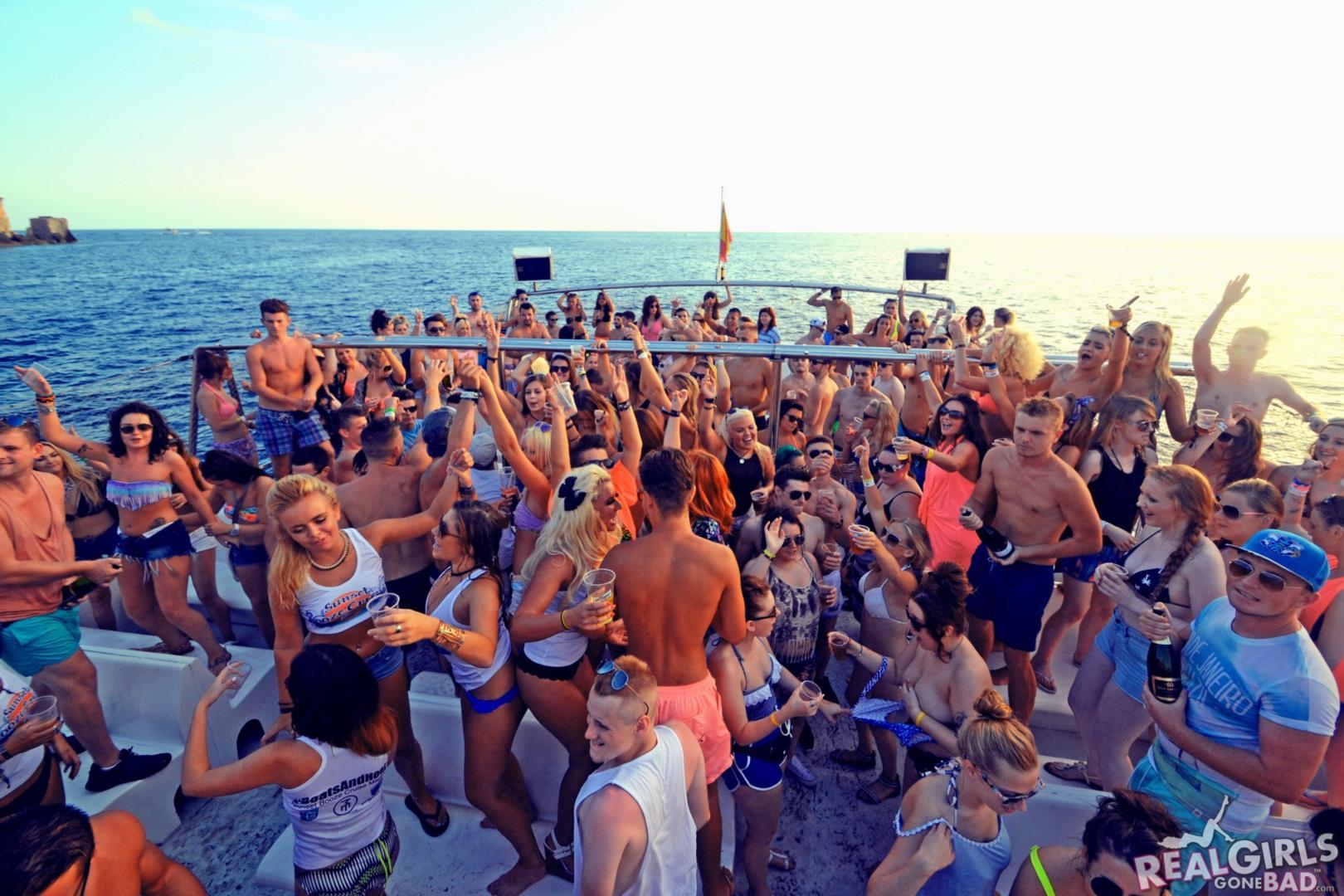 Hot college coeds go wild on a boat party #60774510