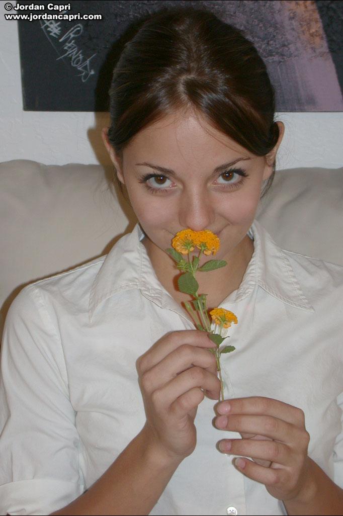 Pictures of Jordan Capri doing weird things with a flower #55613434