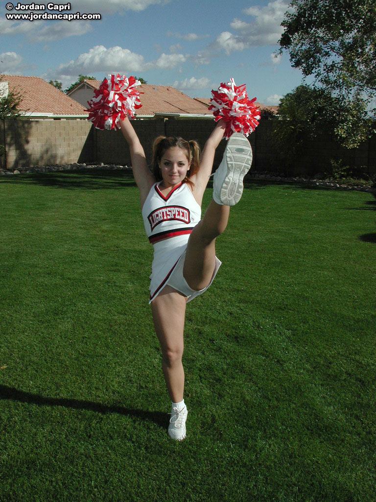 Cheerleader Jordan Capri cheers with no panties on #55624433
