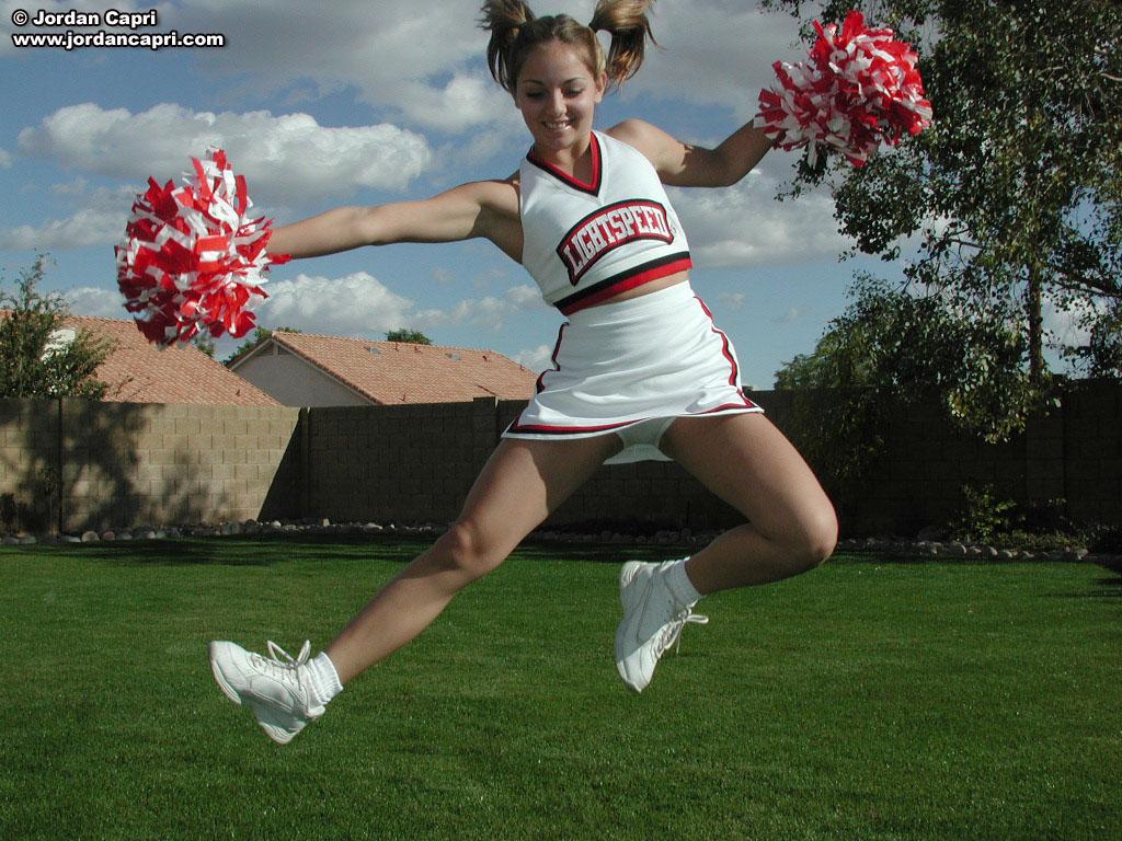 Cheerleader Jordan Capri cheers with no panties on #55624521