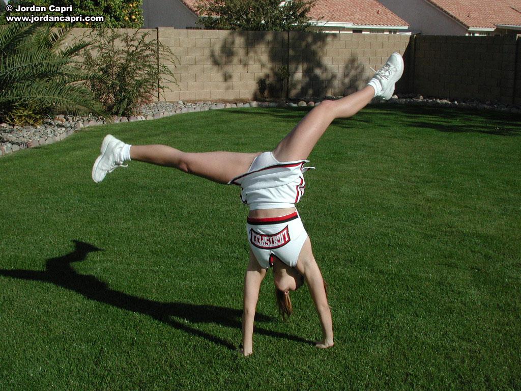 Cheerleader Jordan Capri cheers with no panties on #55624596