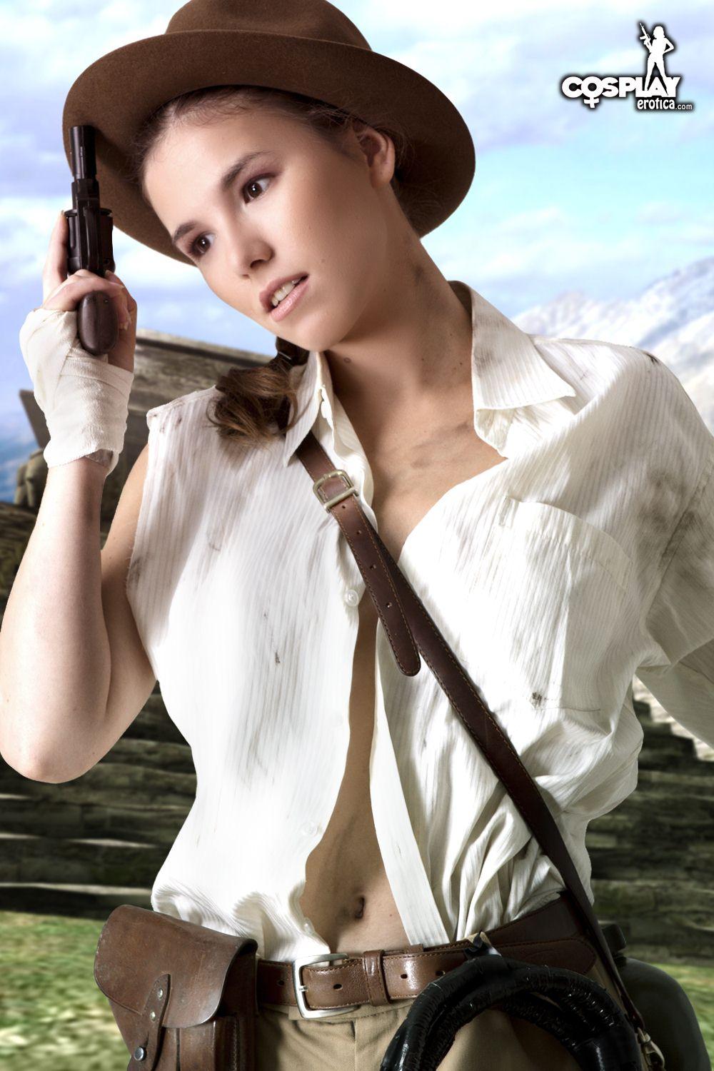 Cosplayer Cassie dresses up as a sexy female Indiana Jones #53702541