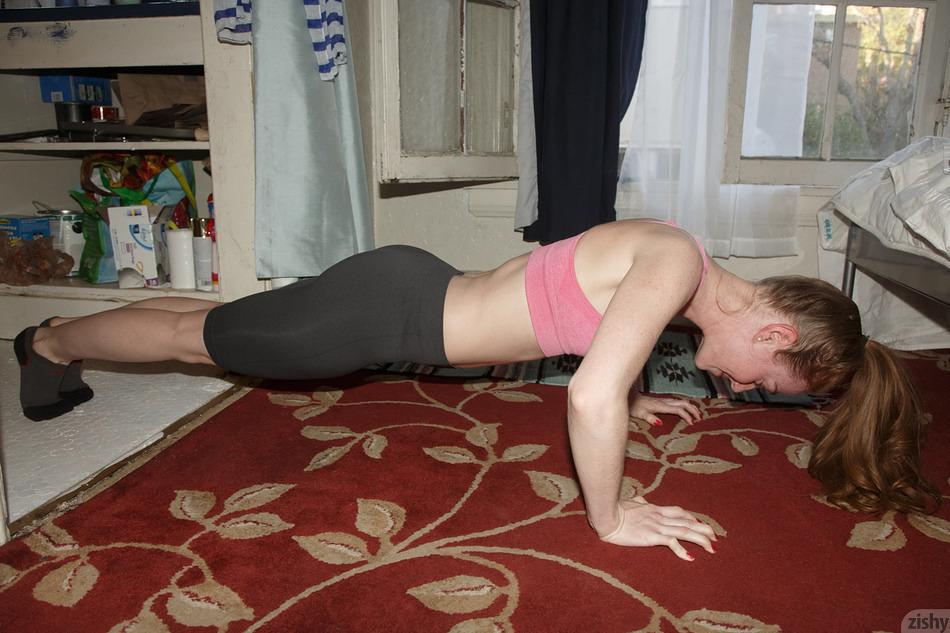 Hot redhead teen Julie Wheeler shows off how flexible she is #60939746