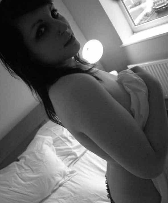 Pictures of a sexy goth gf naked in black and white #60715034