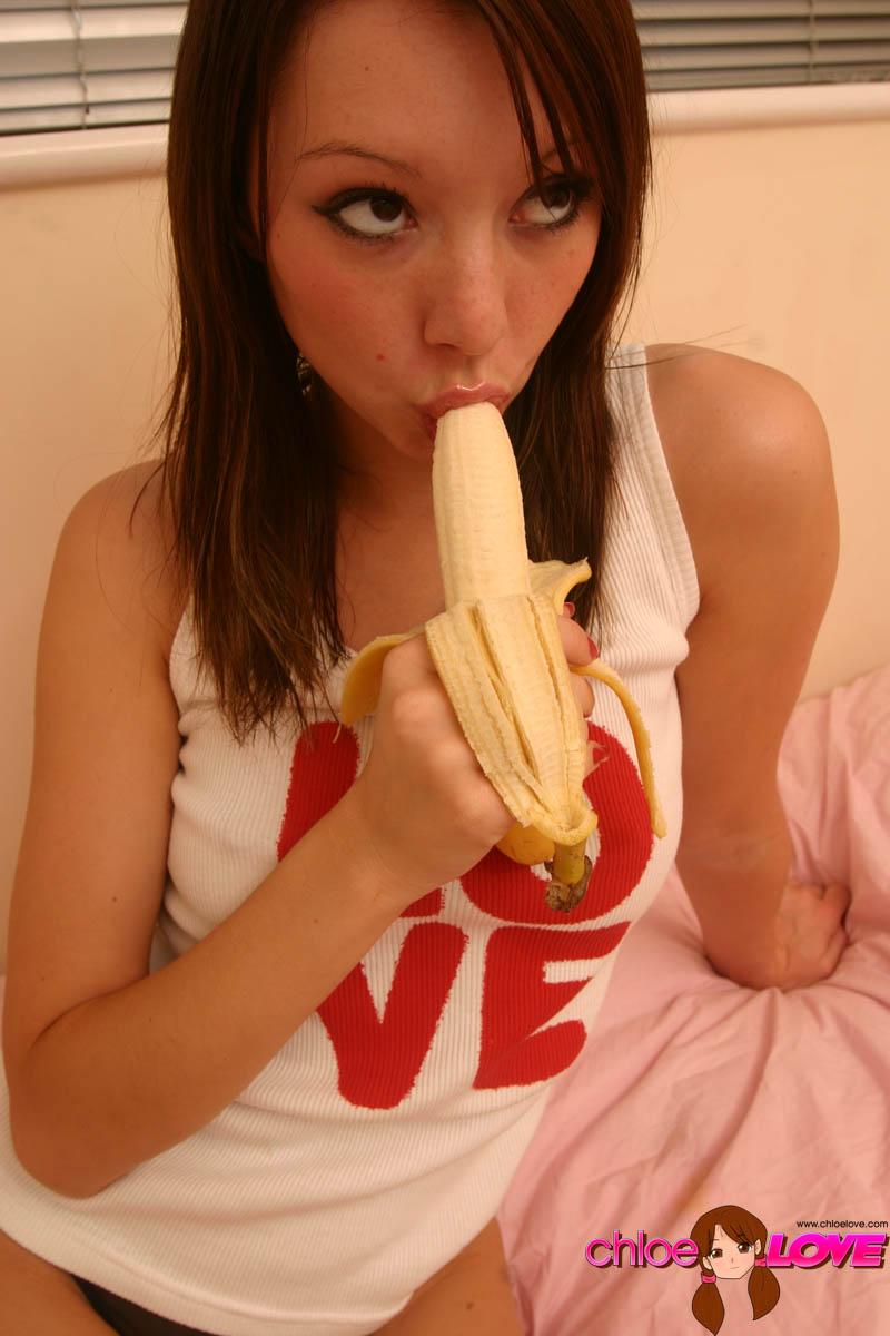 Pictures of Chloe Love doing naughty things with a banana #53797101