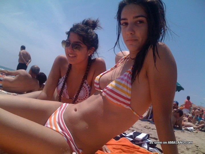 Sexy amateur girlfriends teasing on cam in bikinis #60656670