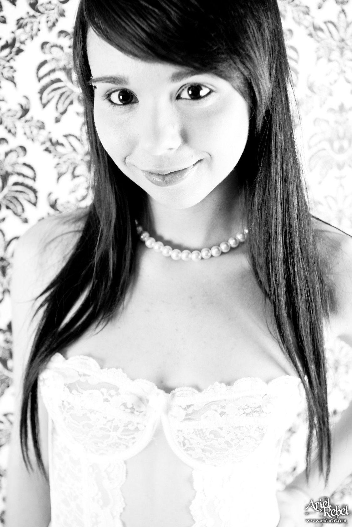 Pictures Of Ariel Rebel Looking Vintage In Black And White