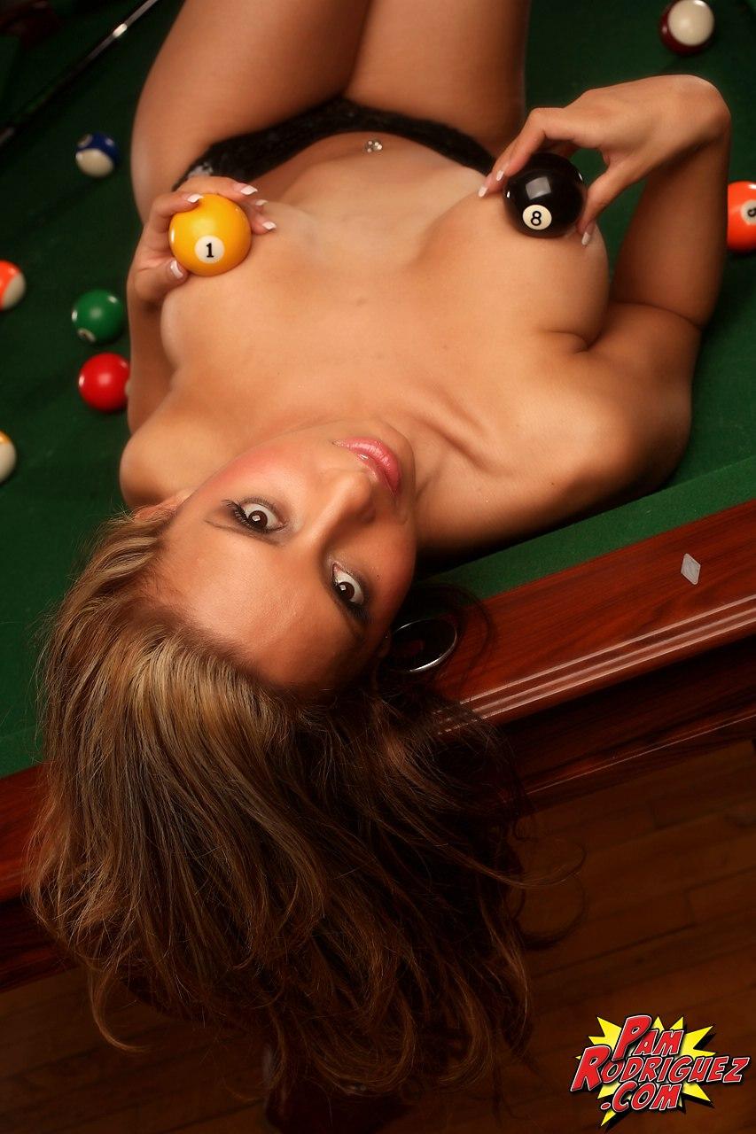 Pictures of Pam Rodriguez flaunting her body on a pool table #59812886