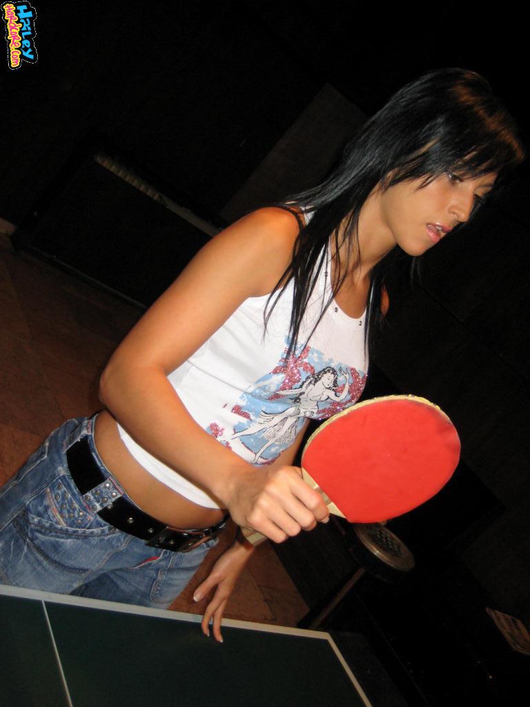 Pictures of Hailey Hardcore playing a game of strip ping pong #54597986