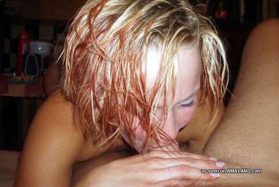 Pics of hot and wild amateur GF sucking cock #60737633