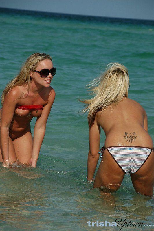 Pictures of Trisha Uptown hanging with her hot friend on the beach #60114457