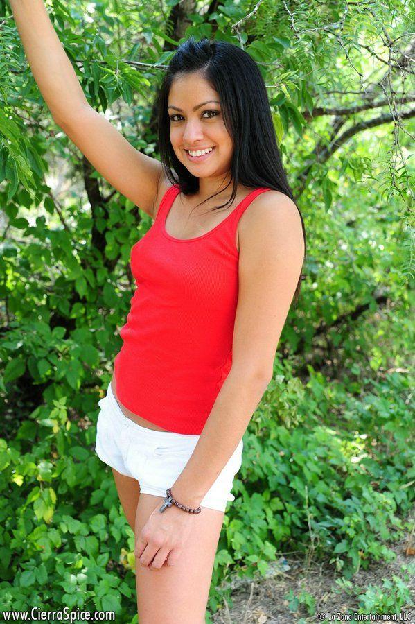 Pictures of teen babe Cierra Spice being naughty on a nature hike #61762951