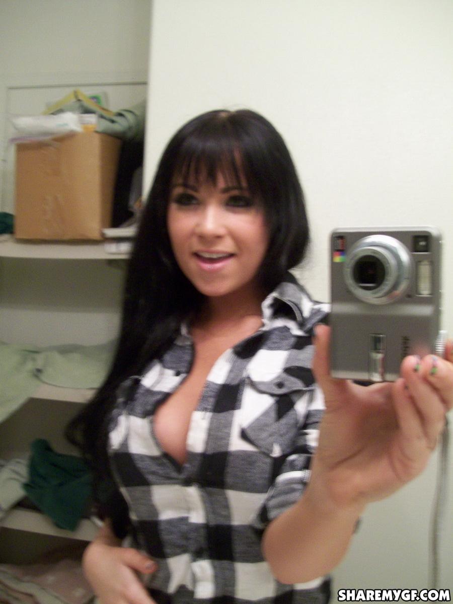 Hot brunette GF shares some sexy selfies she took #55653656