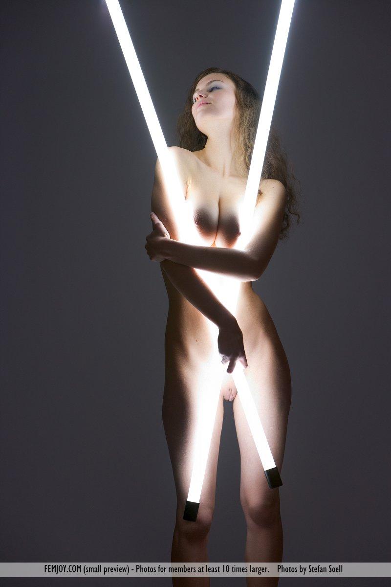 Pictures of hot teen Susann getting sexy with the neon lights #60021921