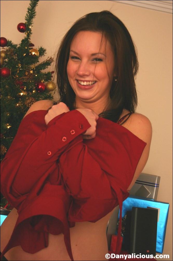 Pictures of teen cutie Danyalicious unwrapping your present on xmas #53983076