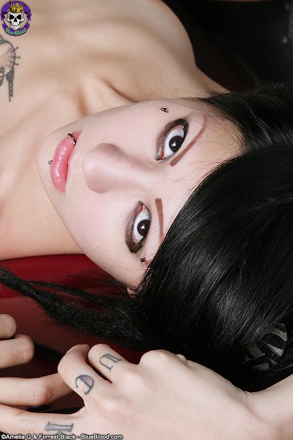 Hot tattooed goth teen in pigtails gives you her tight pussy #60252335