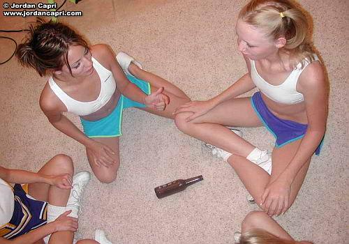 Group of teen girls playing at home #55629537