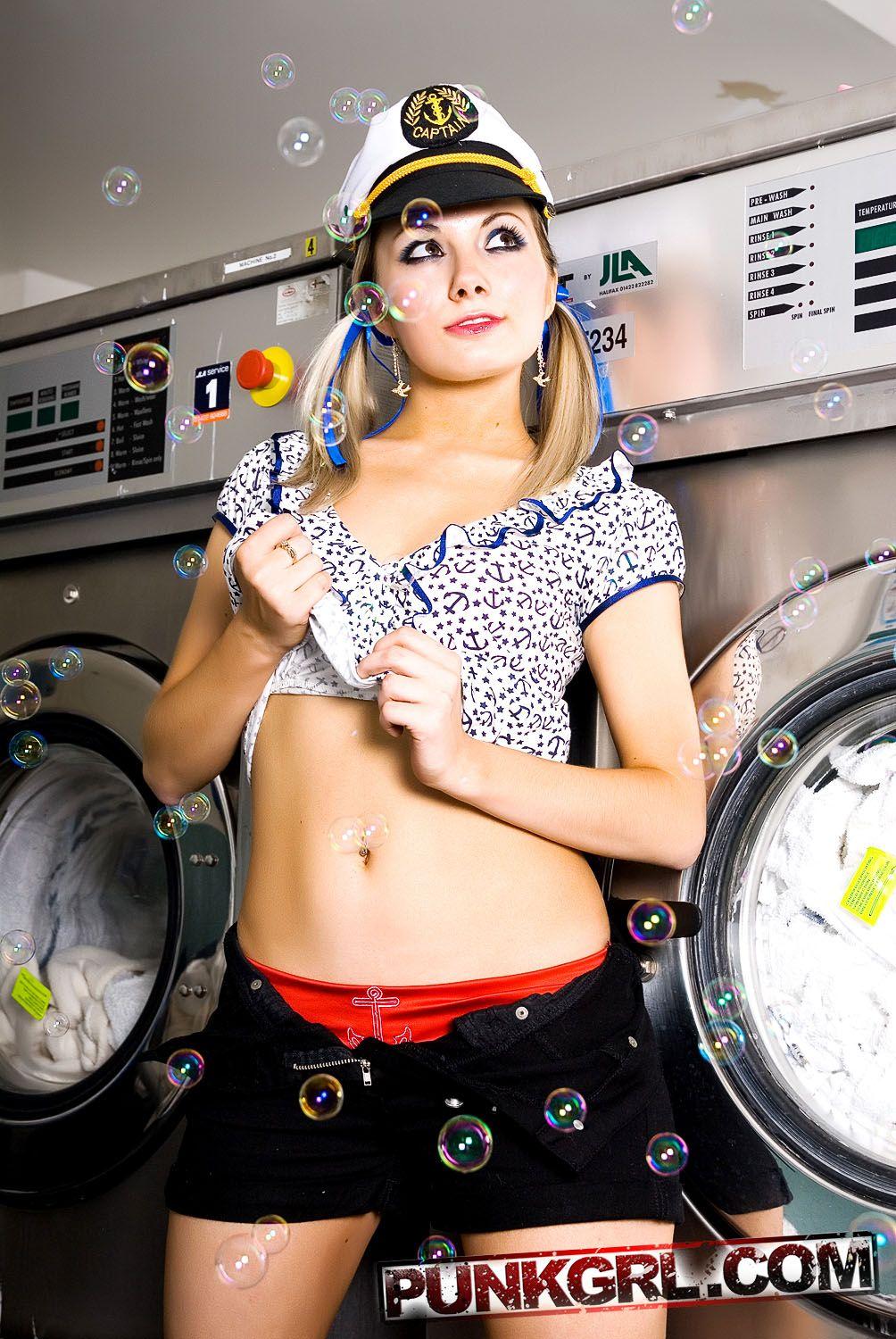 Pictures of Cherry Hannah being kinky in the laundry room #60759167