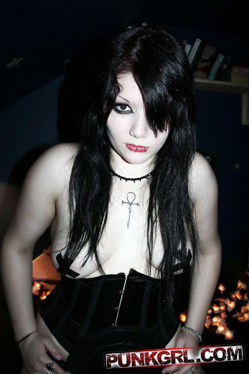 Pictures of goth punk Spook giving you a gothic tease #60765040