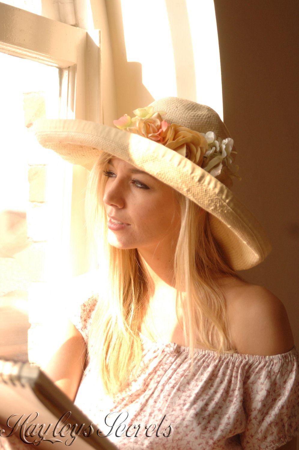 Pictures of Hayley Marie looking beautiful in her summer hat #54728791