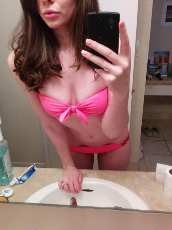 Hot brunette GF takes selfies of her nude body #60778578