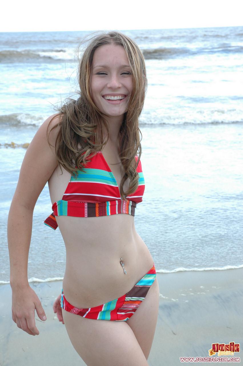 Pictures of teen Josie Junior having some fun on the beach #55659845