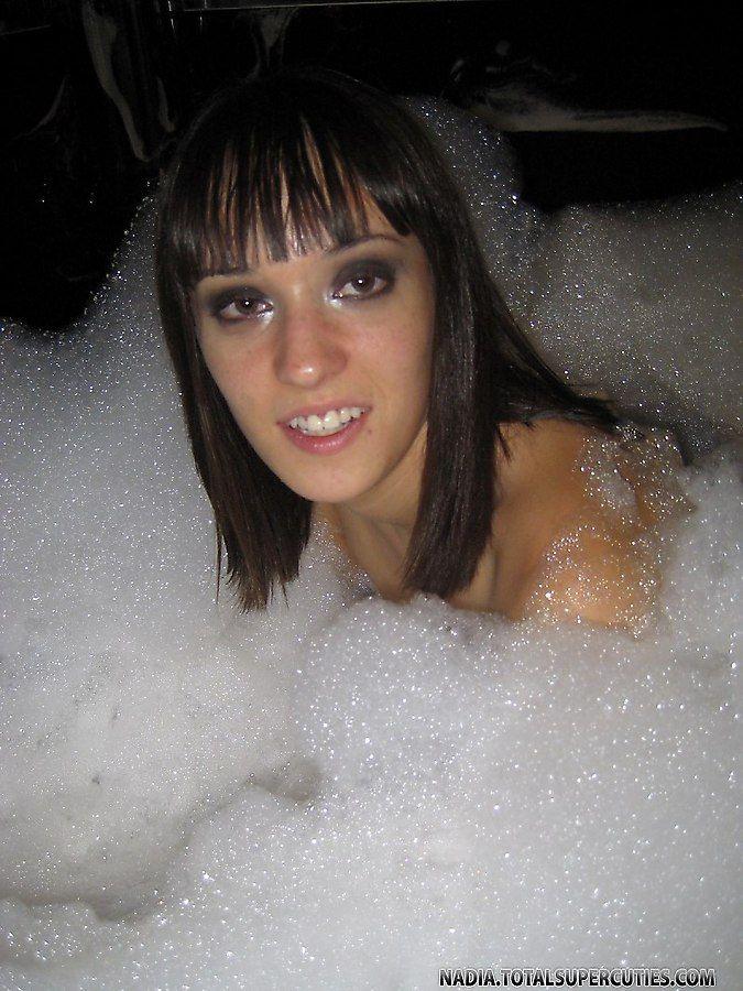 Pictures of teen hottie Nadia getting high in the bath tub #59636117