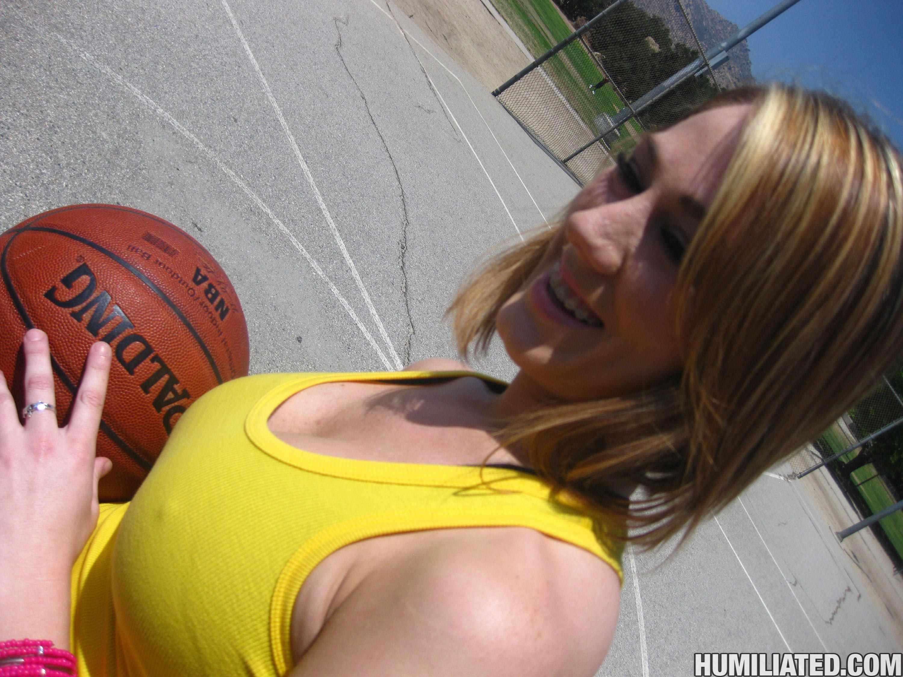 Teen Basketball Player Amber Ashlee Plays With Cock And Balls!