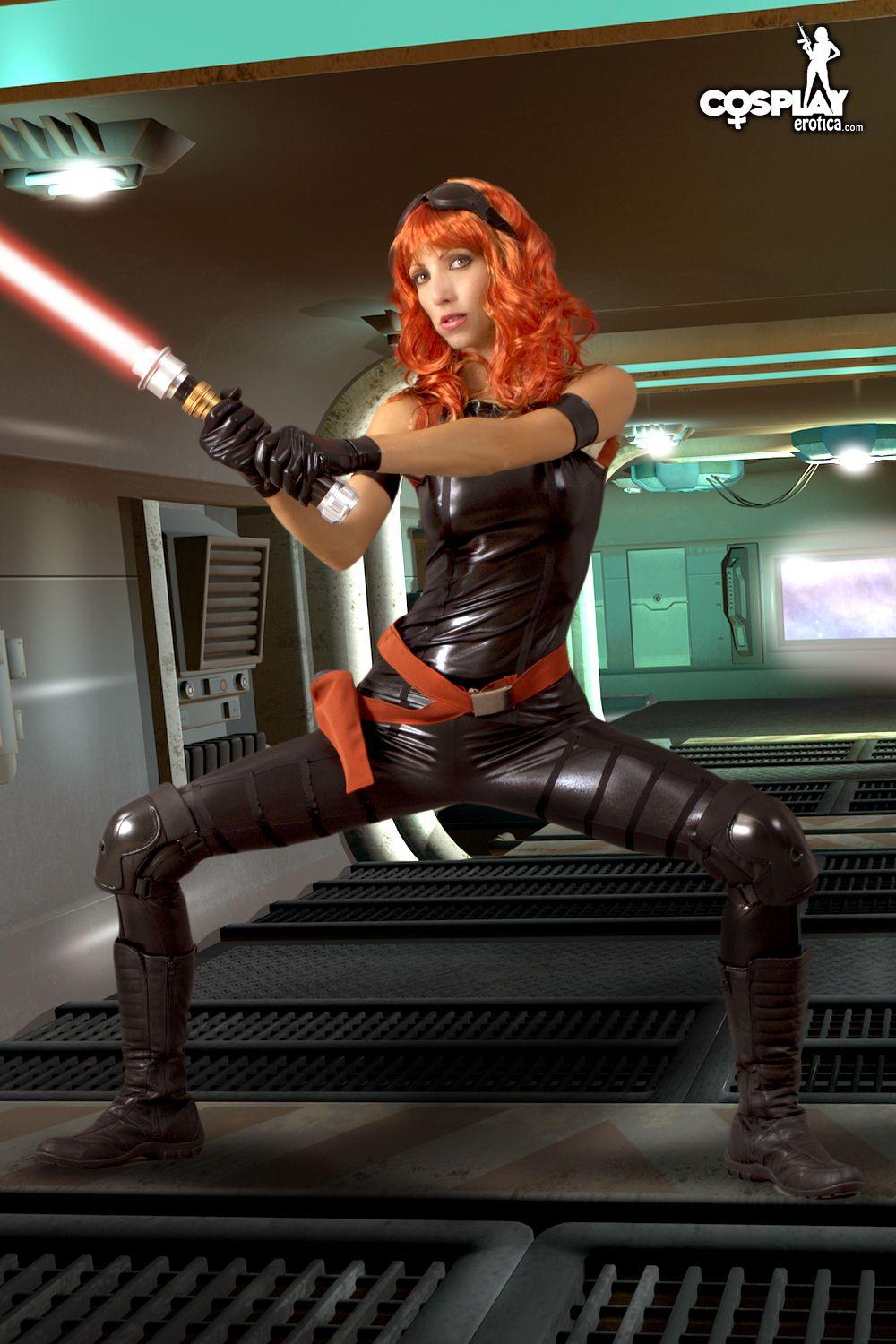 Super sexy cosplayer Angela dressed as Mara Jade Skywalker #53180082