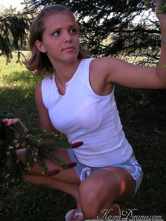 Pictures of teen Karen Dreams enjoying the great outdoors #57998644