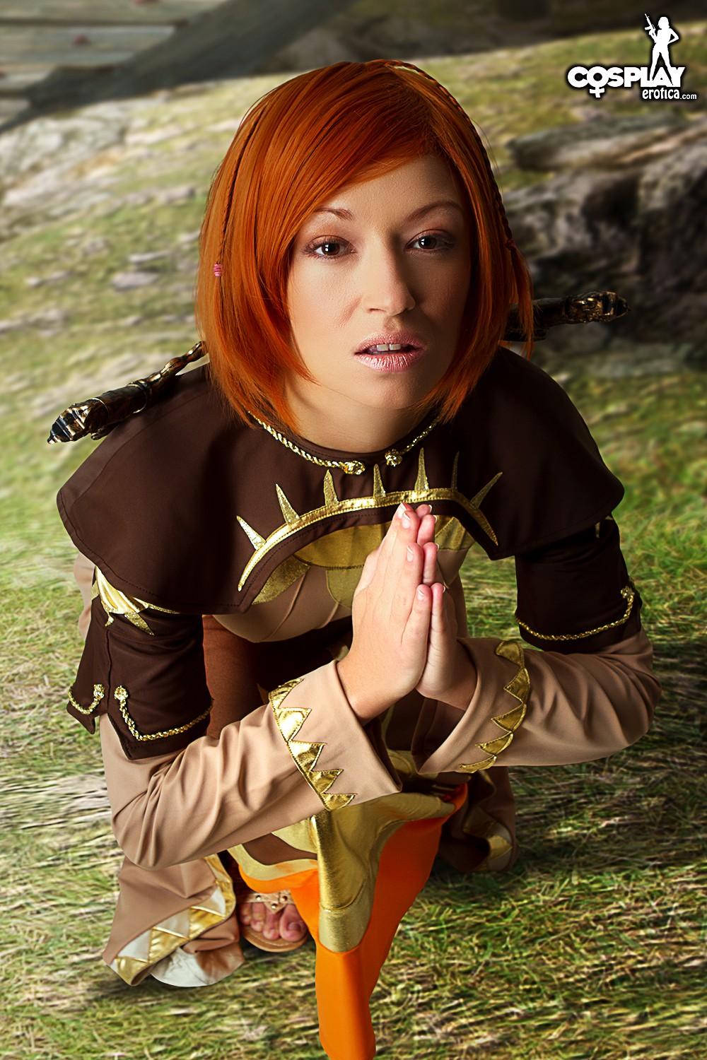 Redhead cosplayer Brownie dresses up as a fantasy character #53563912