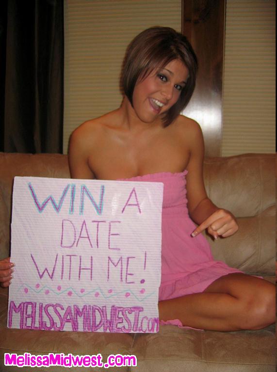 Pictures of teen hottie Melissa Midwest telling you how you could win a date wit #59492845