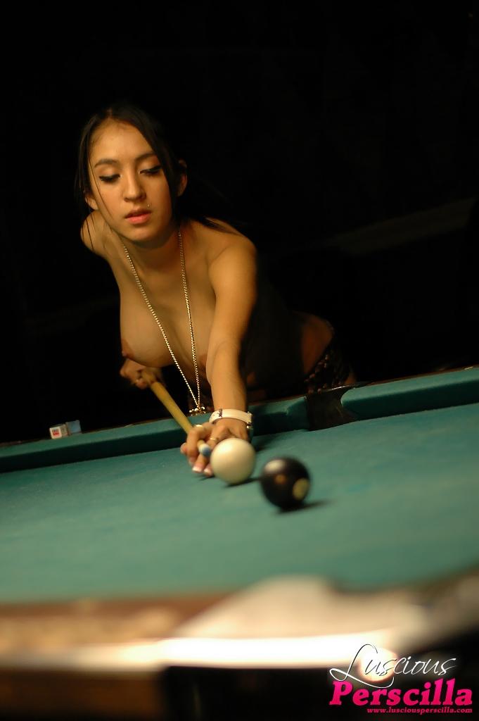 Pictures of teen star Luscious Perscilla playing a bit of naked pool #59139530