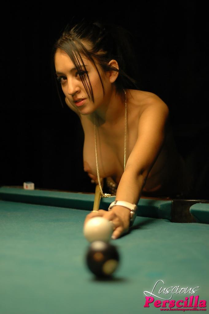 Pictures of teen star Luscious Perscilla playing a bit of naked pool #59139547
