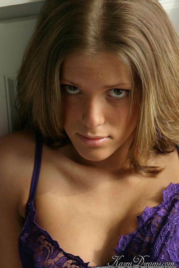 Pictures of teen hottie Karen Dreams teasing in her lingerie #58002284