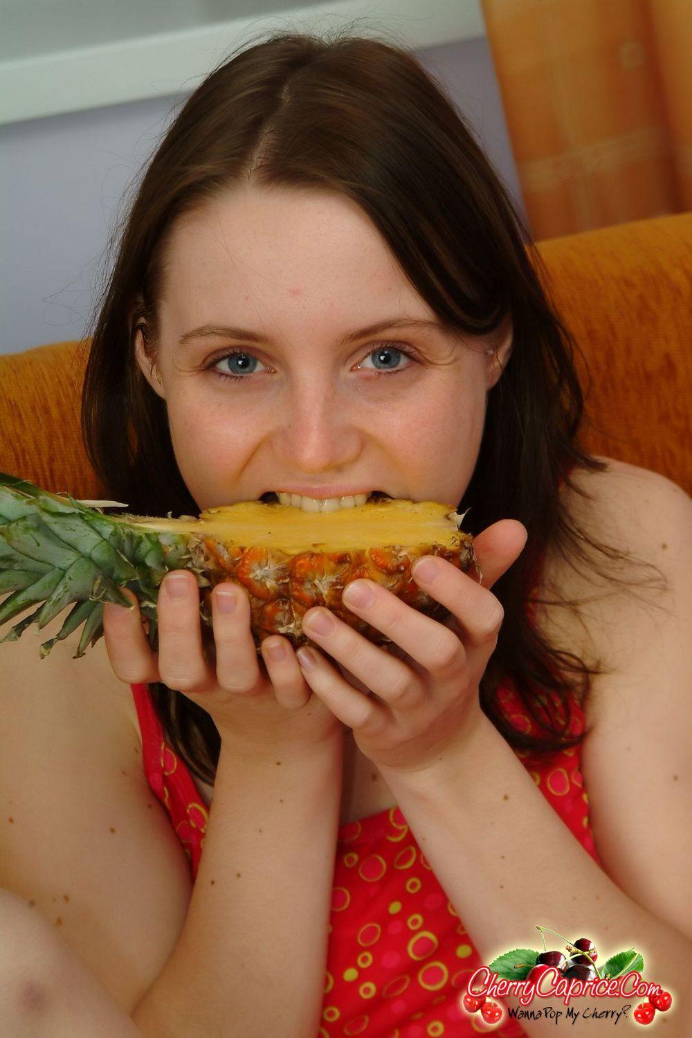 Pictures of teen Cherry Caprice getting intimate with a pineapple #53774854