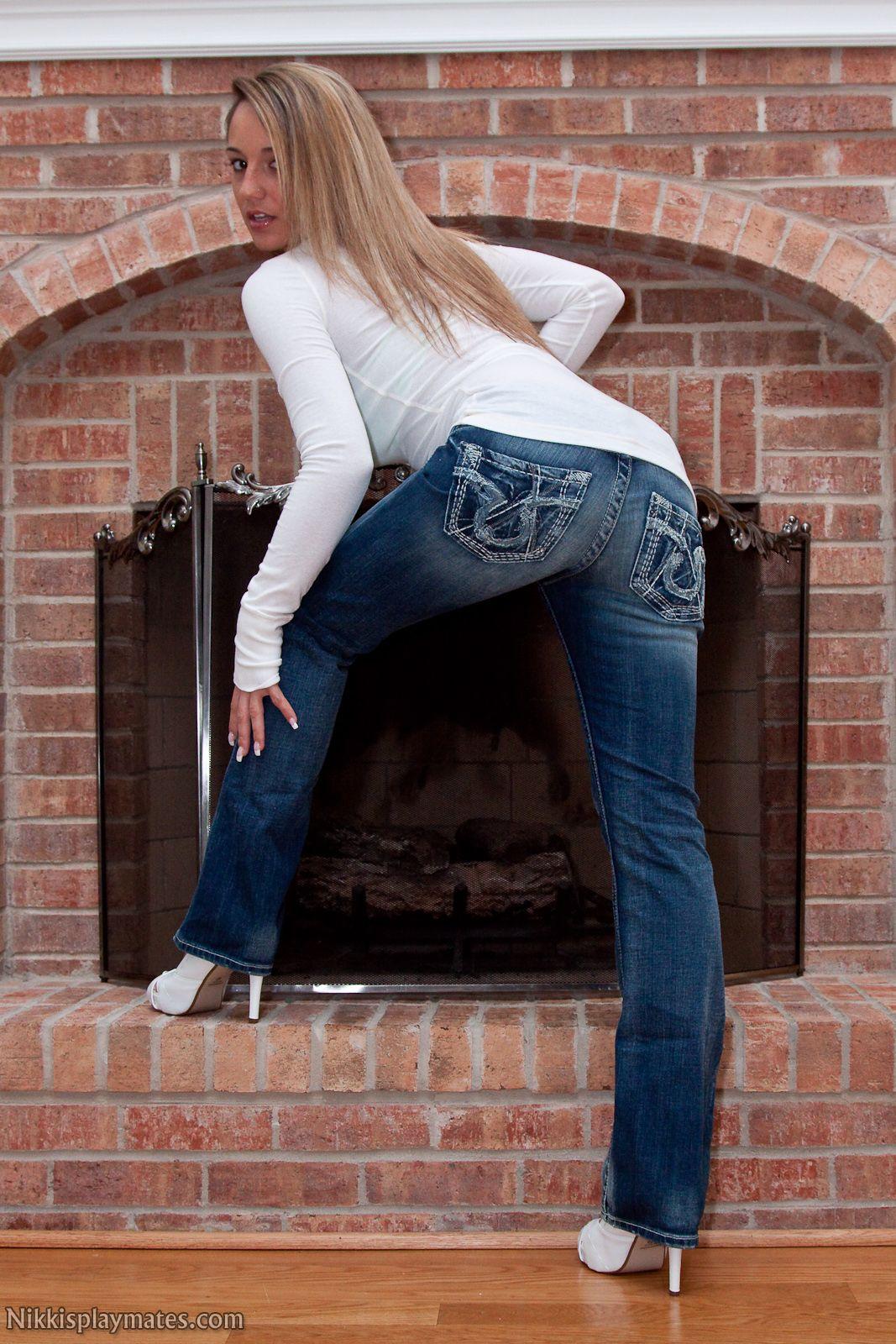 Pictures of teen star Nikki Sims stripping by the fireplace #59792789