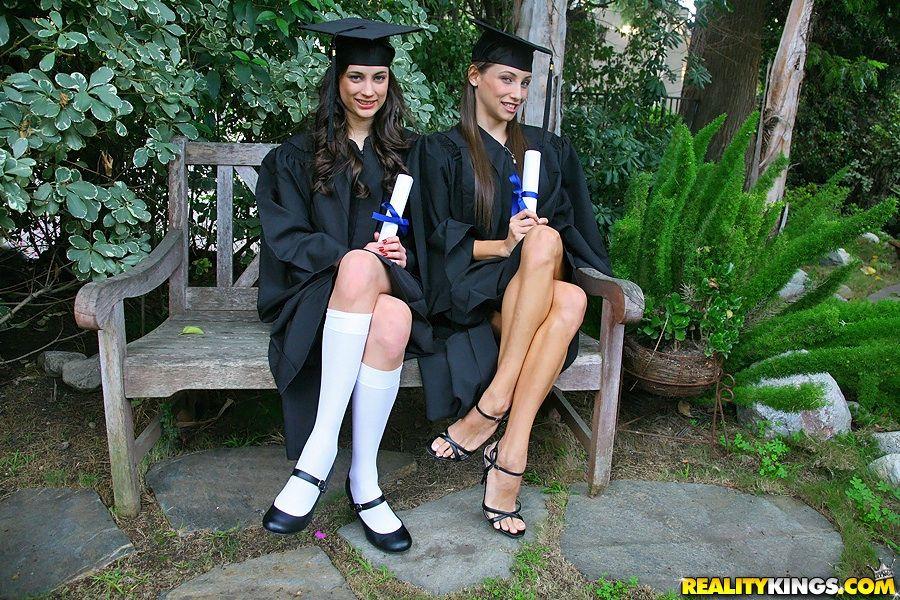 Pictures of three hot teens celebrating their graduation #53562858