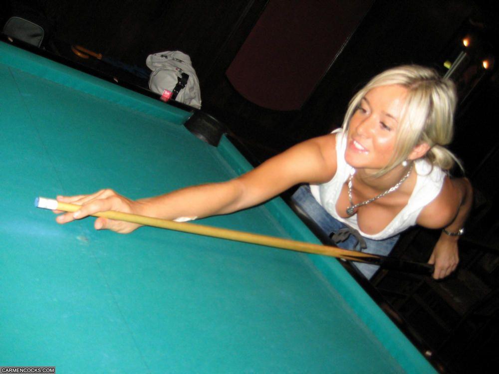 Pictures of teen Carmen Cocks fucking after a game of pool #53675938