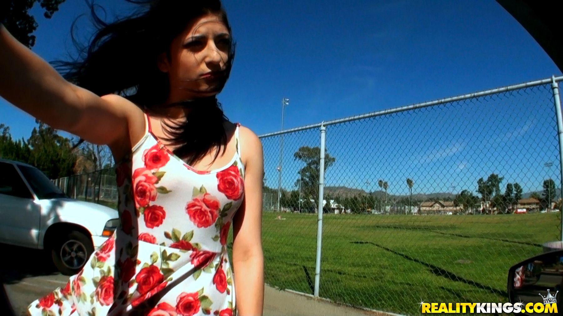 Beautiful amateur Nikki Bloh gets picked up by a stranger at the side of the road #60823883
