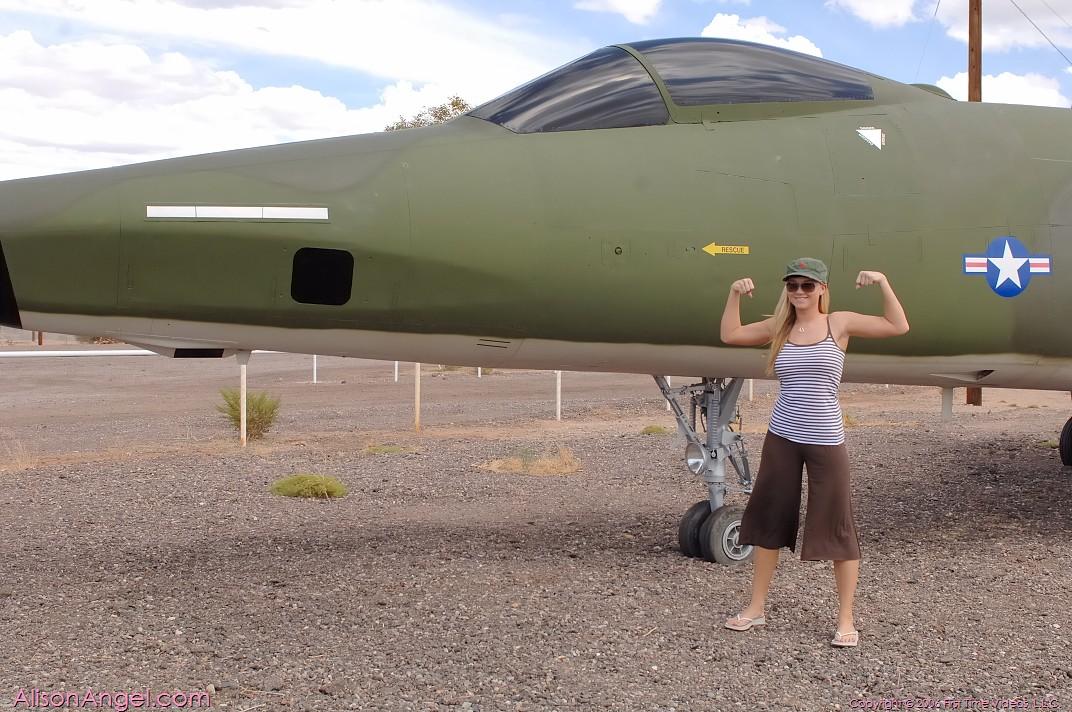 Pictures Of Alison Angel Flashing On An Air Force Base