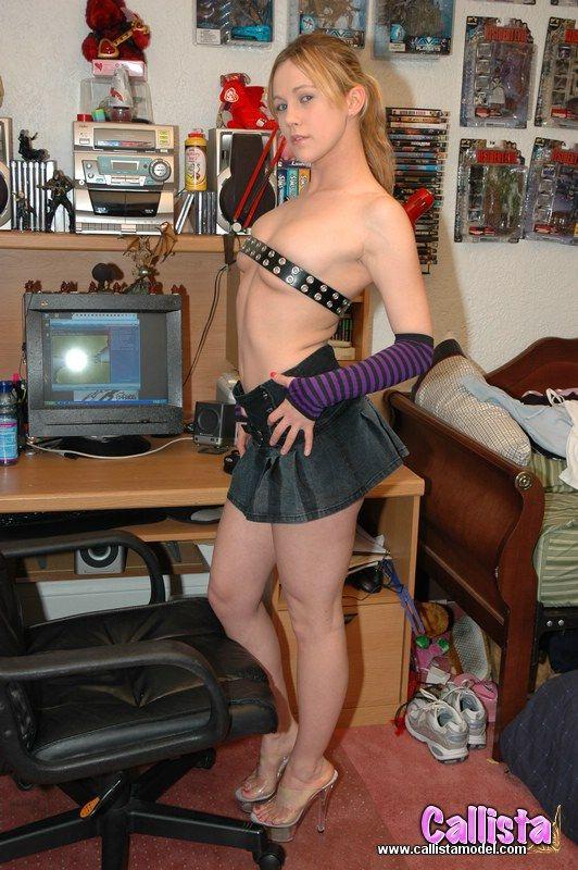 Pictures of teen hottie Callista Model giving your cock a tease #53607920