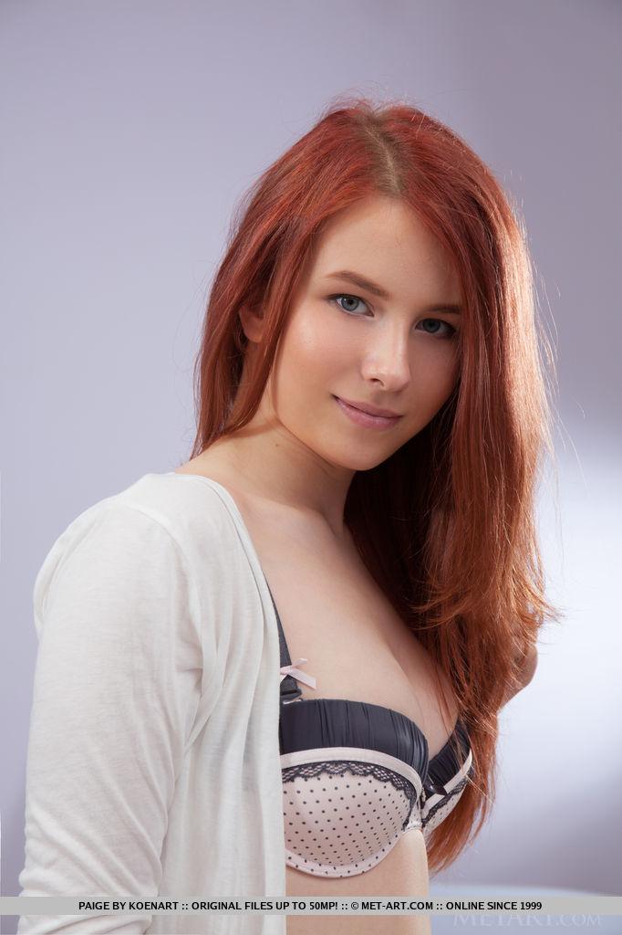 Redhead teen Paige offers you her pretty flower #60610747