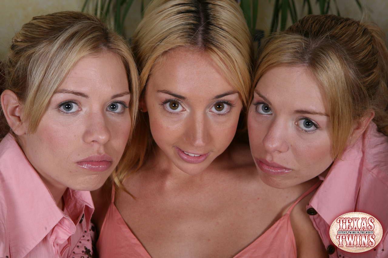 Texas Twins getting naughty in their panties with a girlfriend #60091347