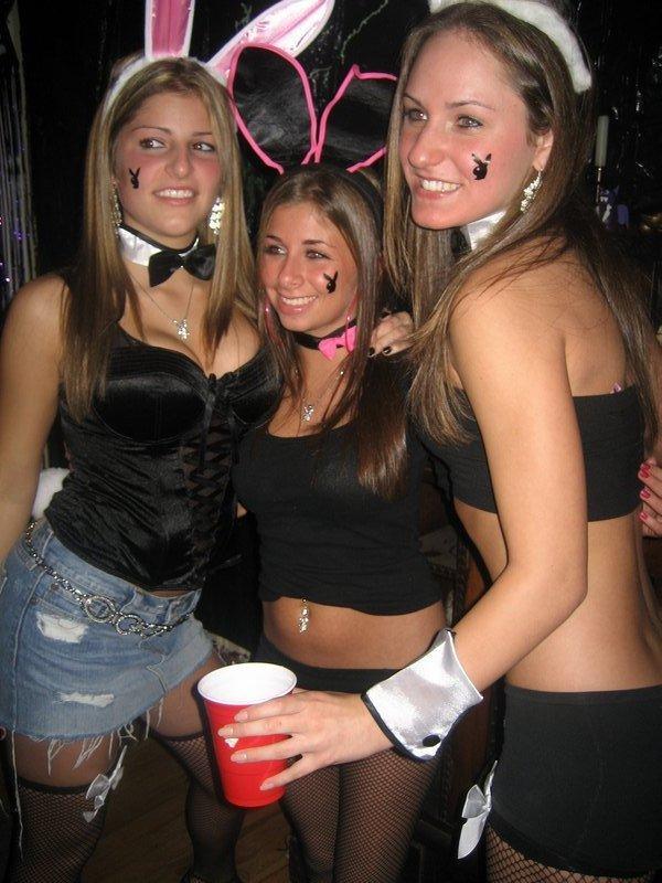 Hot college coeds love to go wild on spring break and mardi gras #60349566