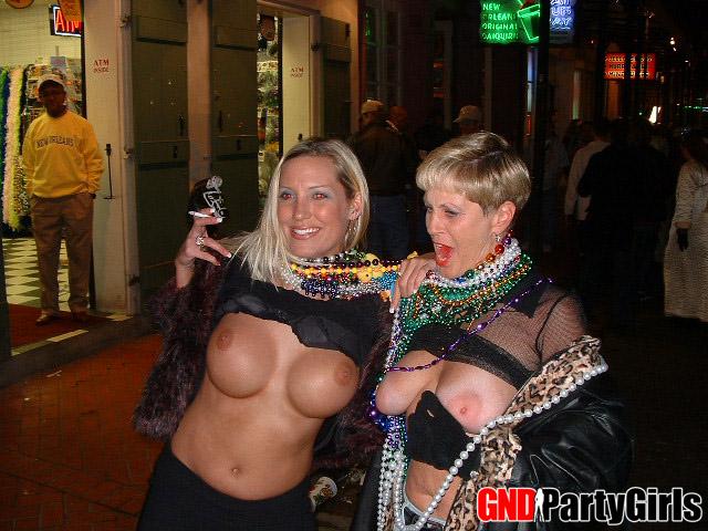Drunk girls love to flash their tits for beads at Mardi Gras #60506229