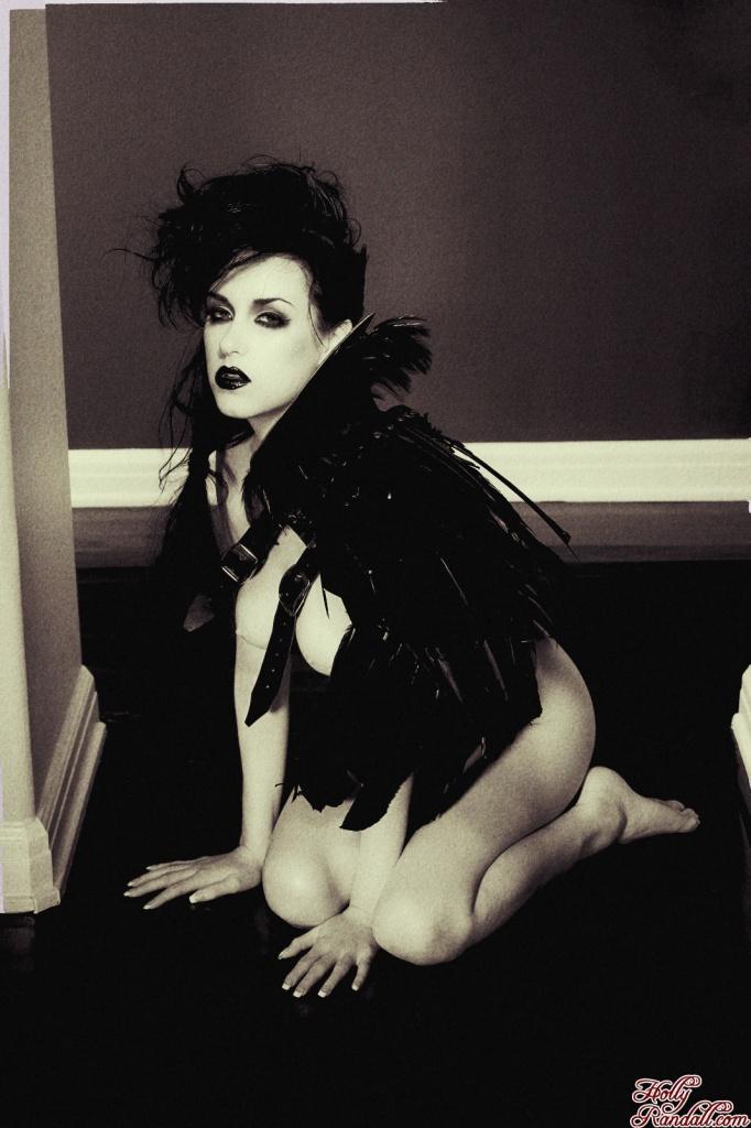 Gothic pinup model Heather Joy wishes you a frighteningly sexy Halloween #54738942